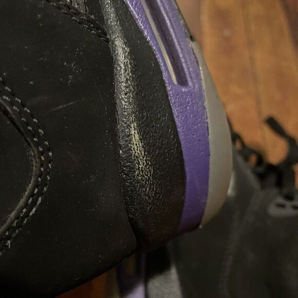 Nike Air Jordan 5 Retro BLACK GRAPE PURPLE   440888-007 YOUTH Size 5Y Womens 6.5 - Picture 5 of 8